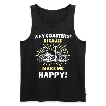 Roller coaster - Men's Premium Organic Tank Top - black - Front - AI Model Male 178 light (178cm)