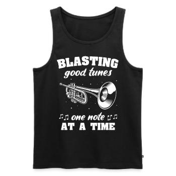 Winds, instrument, trumpet, flugelhorn - Men's Premium Organic Tank Top - black - Front - AI Model Male 178 light (178cm)