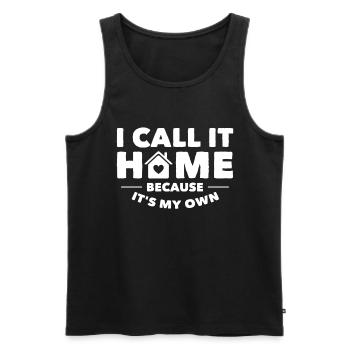 Homeowner - Men's Premium Organic Tank Top - black - Front - Michal (187cm)