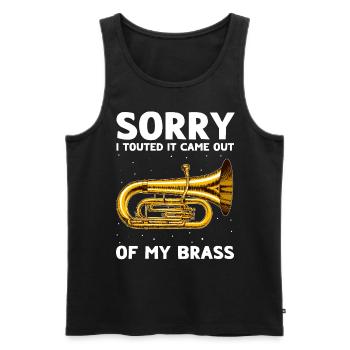 Mellophone Musician Mellophonist - Men's Premium Organic Tank Top - black - Front - Michal (187cm)