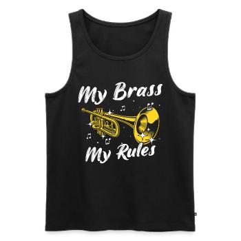 Mellophone Musician Mellophonist - Men's Premium Organic Tank Top - black - Front - Michal (187cm)