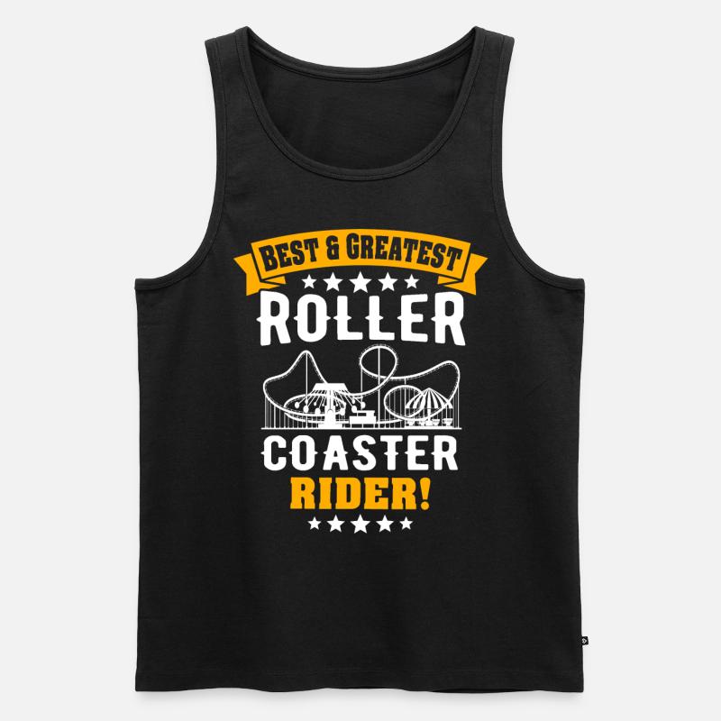 Achterbahn Roller Coaster - Männer Premium Bio Tank Top - Schwarz