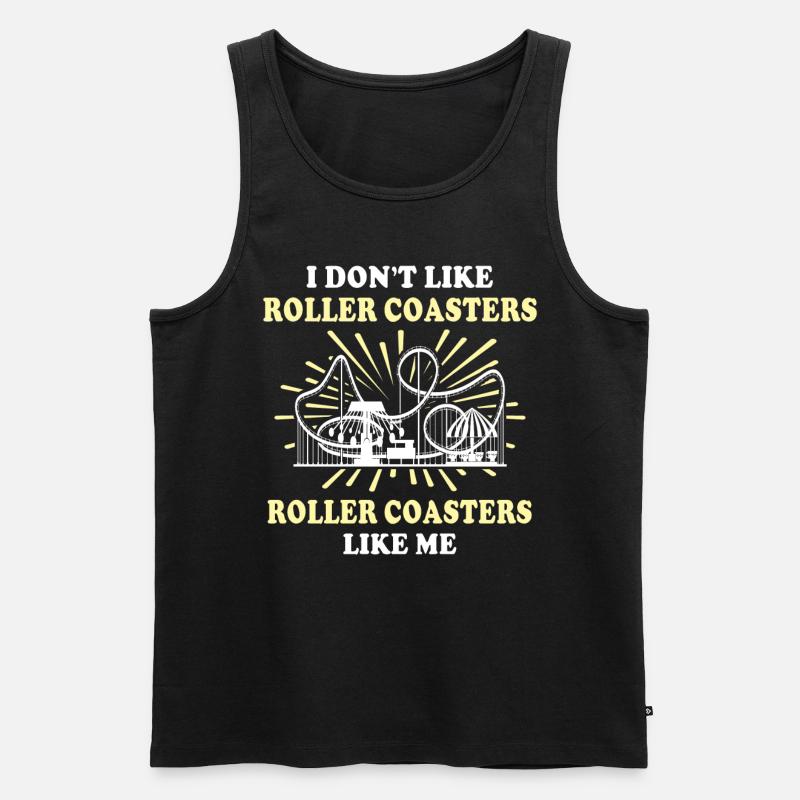 Achterbahn Roller Coaster - Männer Premium Bio Tank Top - Schwarz
