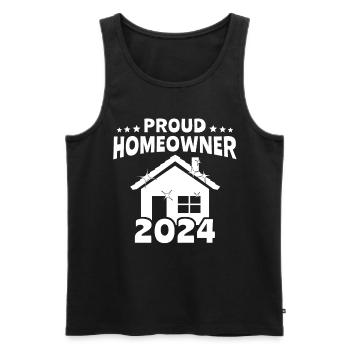 Hausbesitzer Homeowner - Männer Premium Bio Tank Top - Schwarz - Vorne - Michal (187cm)