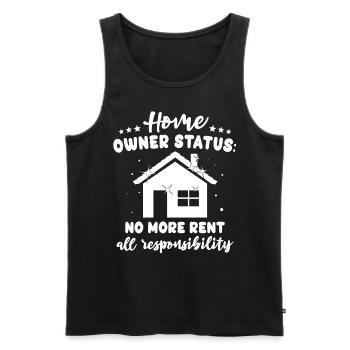 Hausbesitzer Homeowner - Männer Premium Bio Tank Top - Schwarz - Vorne - Michal (187cm)