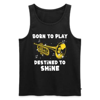 Mellophone Musician - Men's Premium Organic Tank Top - black - Front - Michal (187cm)