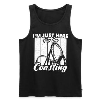 Roller coaster - Men's Premium Organic Tank Top - black - Front - AI Model Male 178 light (178cm)