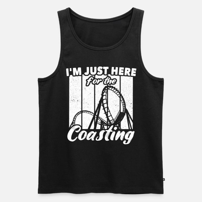 Achterbahn - Männer Premium Bio Tank Top - Schwarz