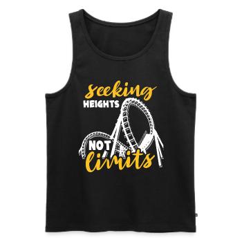 Roller Coaster Amusement Park Roller Coaster Lovers - Men's Premium Organic Tank Top - black - Front - AI Model Male 178 light (178cm)
