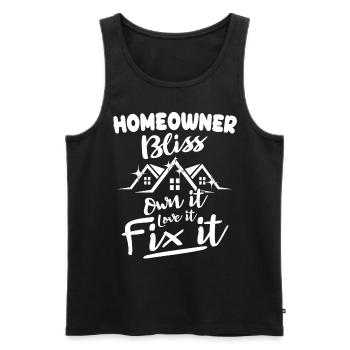 Homeowner New Home - Männer Premium Bio Tank Top - Schwarz - Vorne - Michal (187cm)