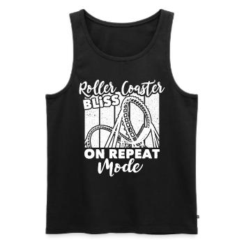 Roller Coaster - Men's Premium Organic Tank Top - black - Front - AI Model Male 178 light (178cm)