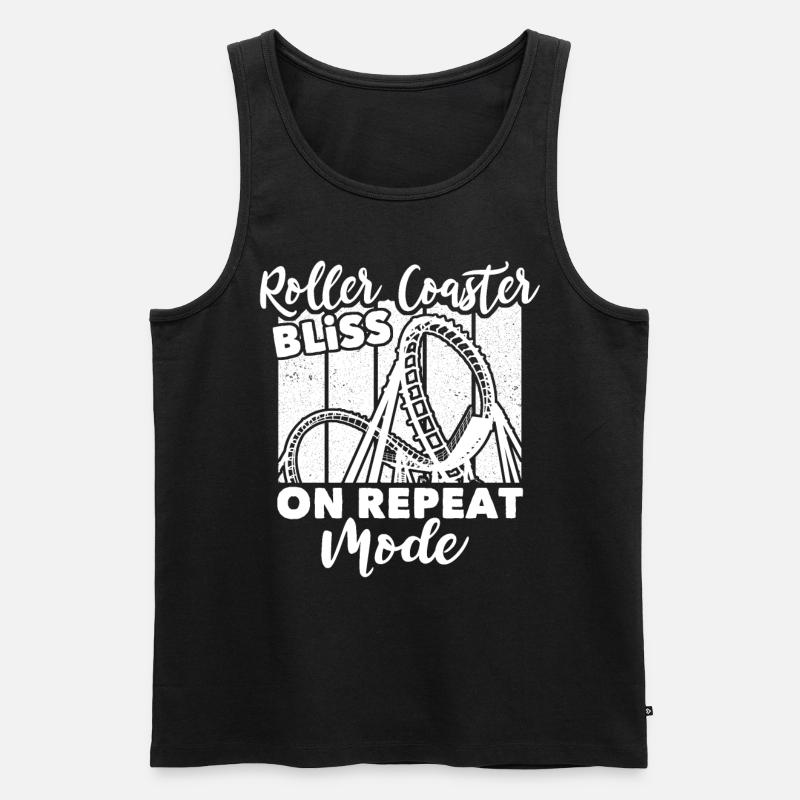 Roller Coaster - Männer Premium Bio Tank Top - Schwarz