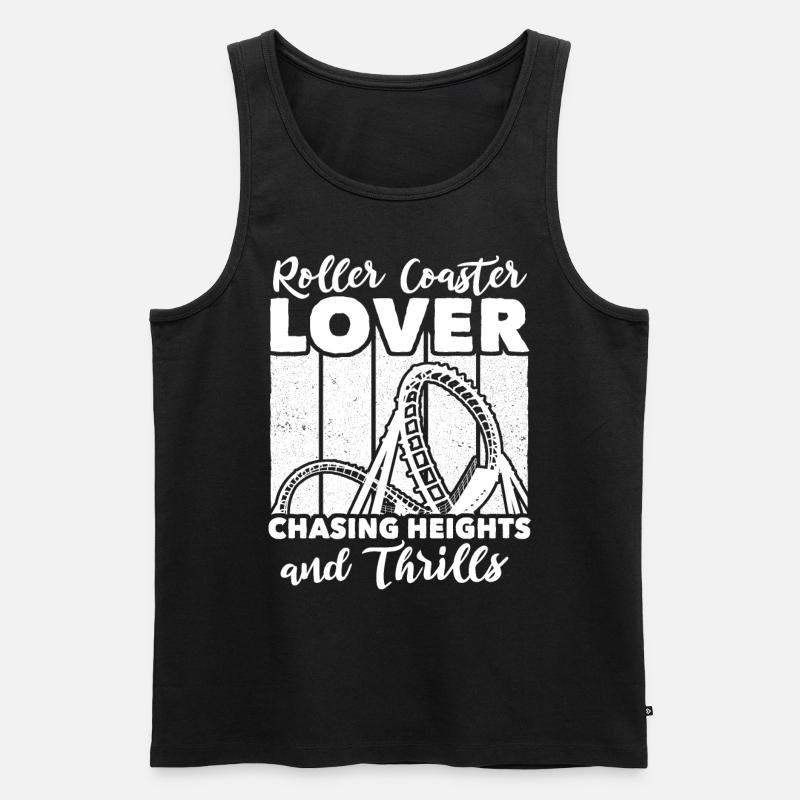 Roller Coaster - Männer Premium Bio Tank Top - Schwarz