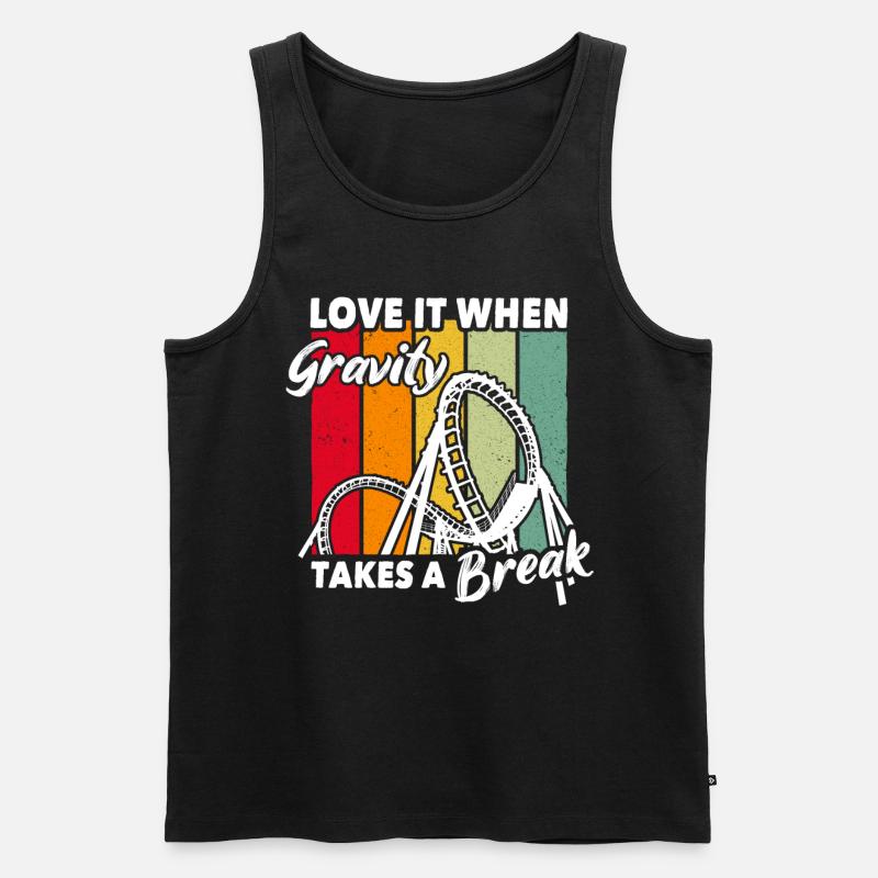 Achterbahn Roller Coaster - Männer Premium Bio Tank Top - Schwarz