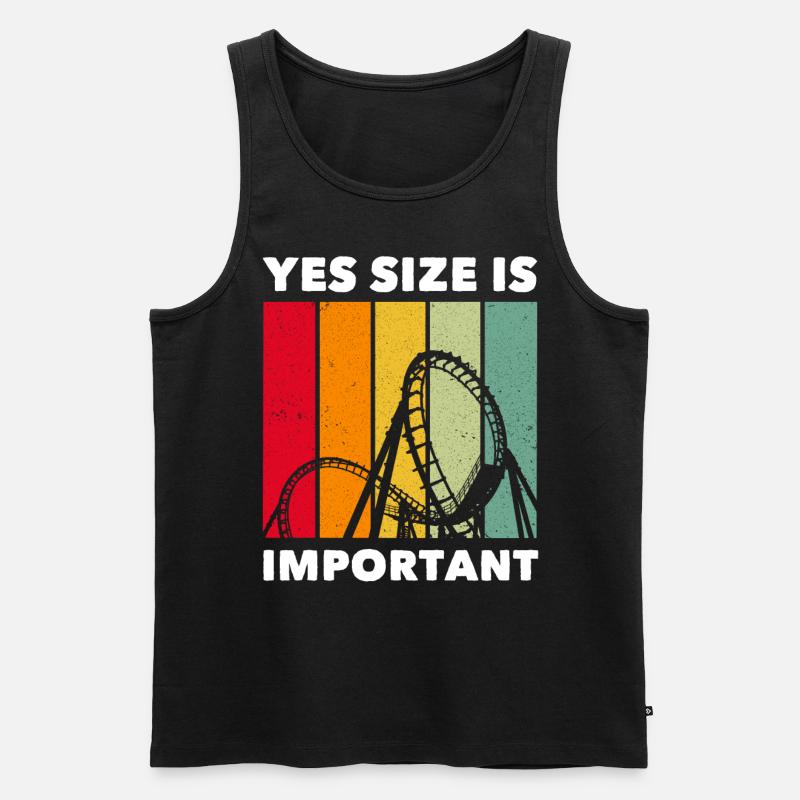 Achterbahn Roller Coaster - Männer Premium Bio Tank Top - Schwarz