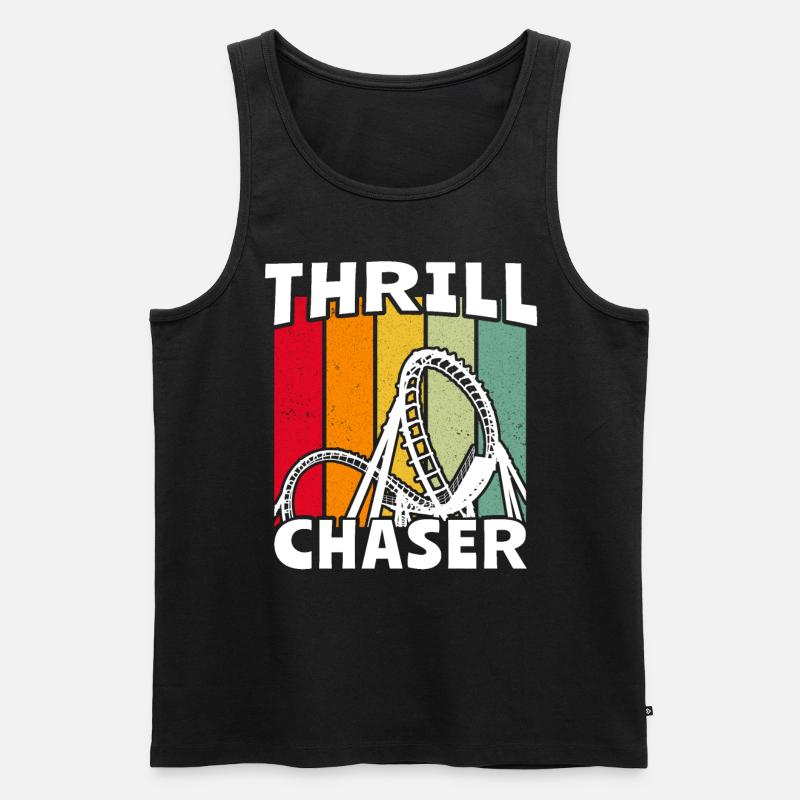 Achterbahn Roller Coaster - Men's Premium Organic Tank Top - black