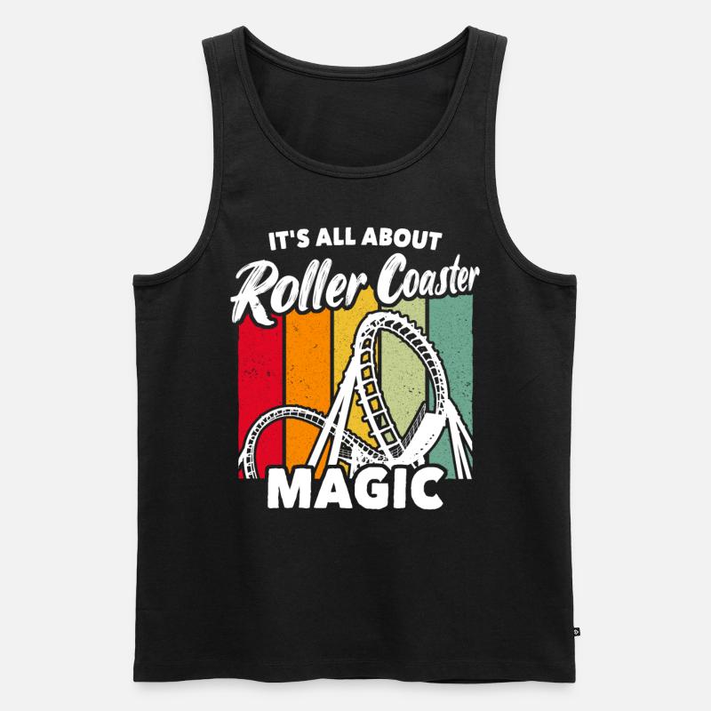 Achterbahn Roller Coaster - Men's Premium Organic Tank Top - black