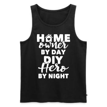 homeowner - Men's Premium Organic Tank Top - black - Front - Michal (187cm)