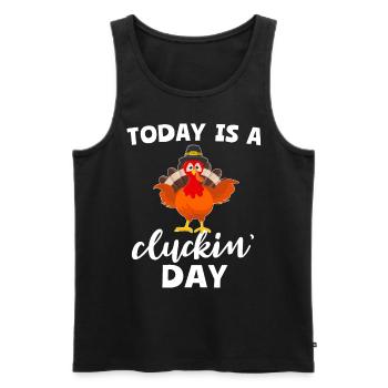 Truthahn Erntedankfest - Männer Premium Bio Tank Top - Schwarz - Vorne - AI Model Male 178 light (178cm)