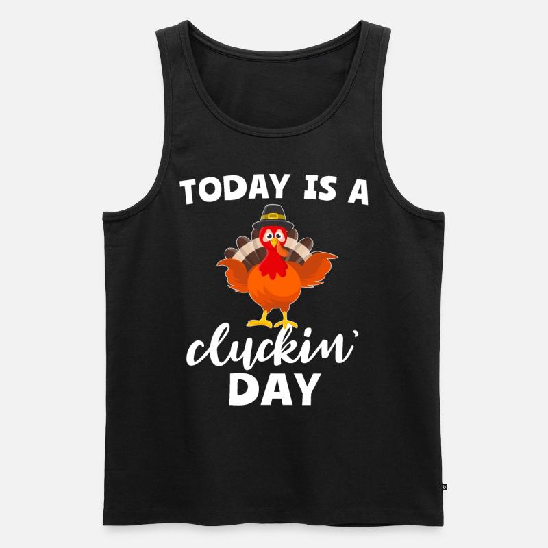 Truthahn Erntedankfest - Männer Premium Bio Tank Top - Schwarz