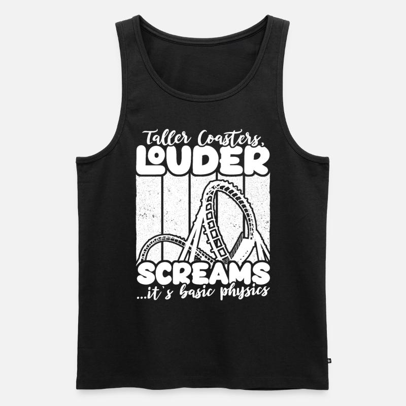 Achterbahn Roller Coaster - Männer Premium Bio Tank Top - Schwarz