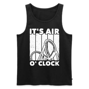 Achterbahn Roller Coaster - Men's Premium Organic Tank Top - black - Front - AI Model Male 178 light (178cm)