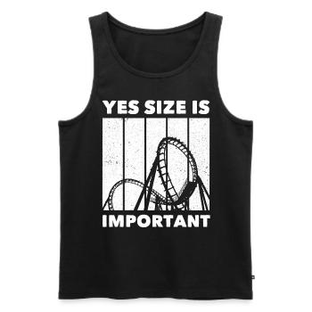 Roller Coaster Roller Coaster Rider - Men's Premium Organic Tank Top - black - Front - AI Model Male 178 light (178cm)