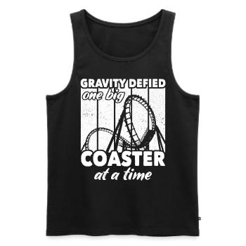Roller Coaster Roller Coaster Riders - Men's Premium Organic Tank Top - black - Front - AI Model Male 178 light (178cm)