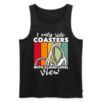 Roller Coaster Roller Coaster Lovers - Men's Premium Organic Tank Top - black - Front - AI Model Male 178 light (178cm)