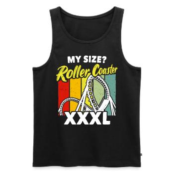 Roller Coaster Roller Coaster Riders - Men's Premium Organic Tank Top - black - Front - AI Model Male 178 light (178cm)