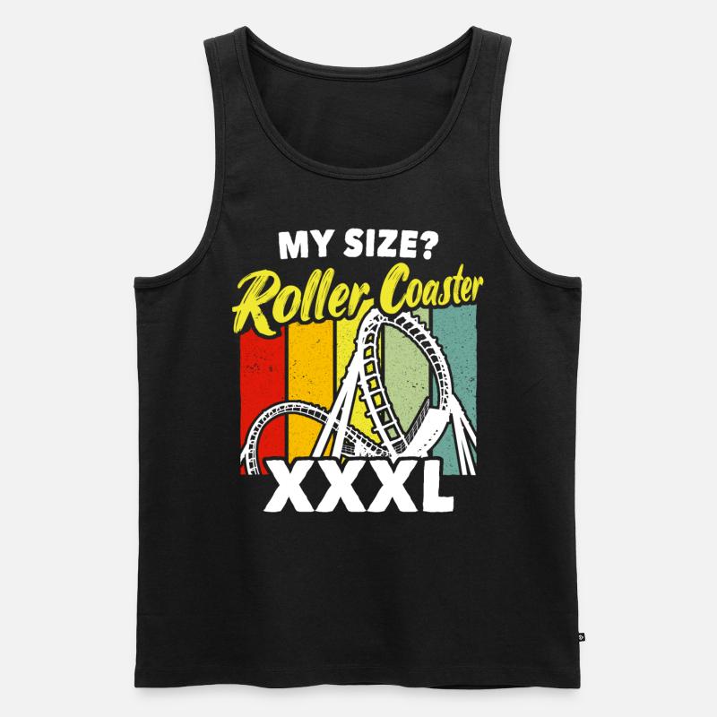Achterbahn Achterbahnfahrer - Männer Premium Bio Tank Top - Schwarz