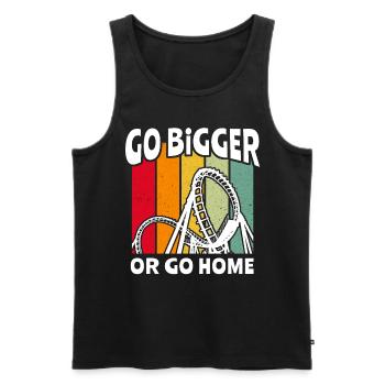 Roller Coaster Roller Coaster Riders - Men's Premium Organic Tank Top - black - Front - AI Model Male 178 light (178cm)