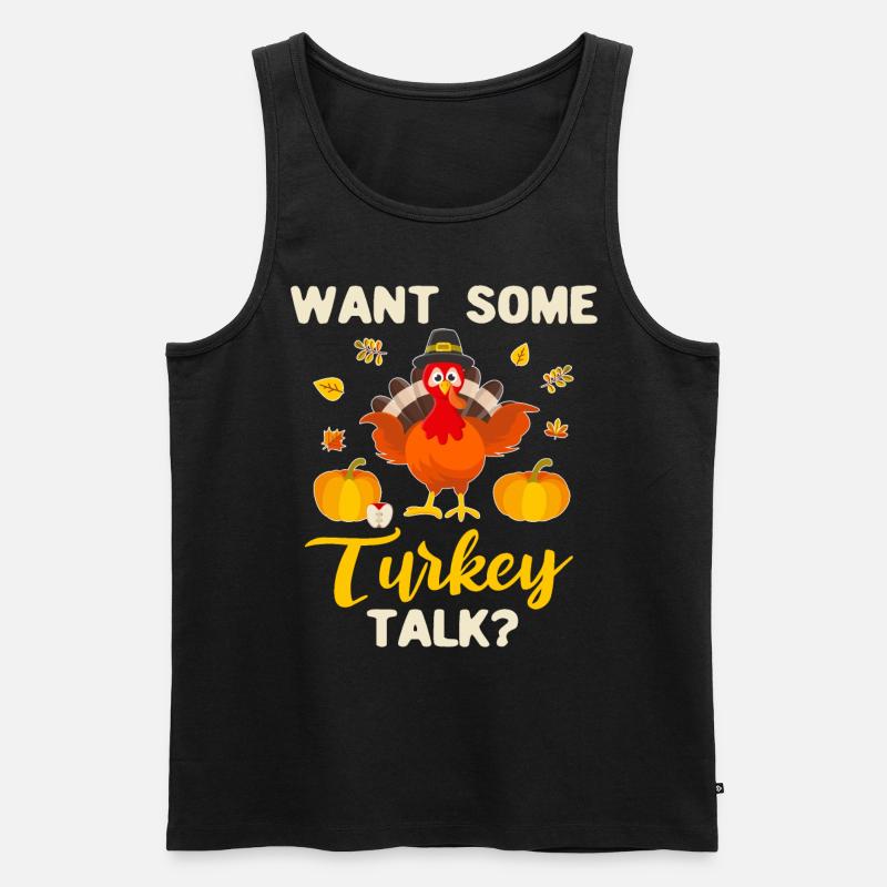 Truthahn Turkey - Männer Premium Bio Tank Top - Schwarz
