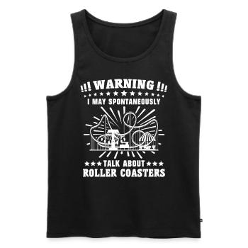 Roller Coaster - Men's Premium Organic Tank Top - black - Front - AI Model Male 178 light (178cm)