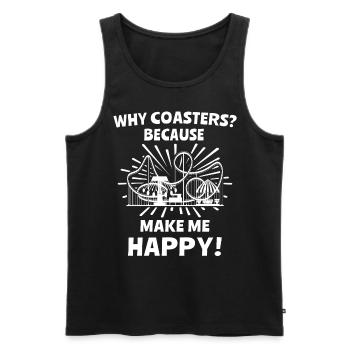 Roller coaster - Men's Premium Organic Tank Top - black - Front - AI Model Male 178 light (178cm)