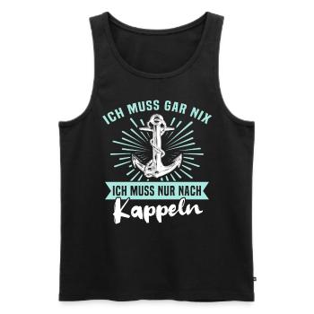 Kappeln Sprüche - Männer Premium Bio Tank Top - Schwarz - Vorne - Michal (187cm)