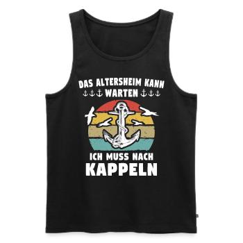 Kappeln Sprüche - Männer Premium Bio Tank Top - Schwarz - Vorne - Michal (187cm)