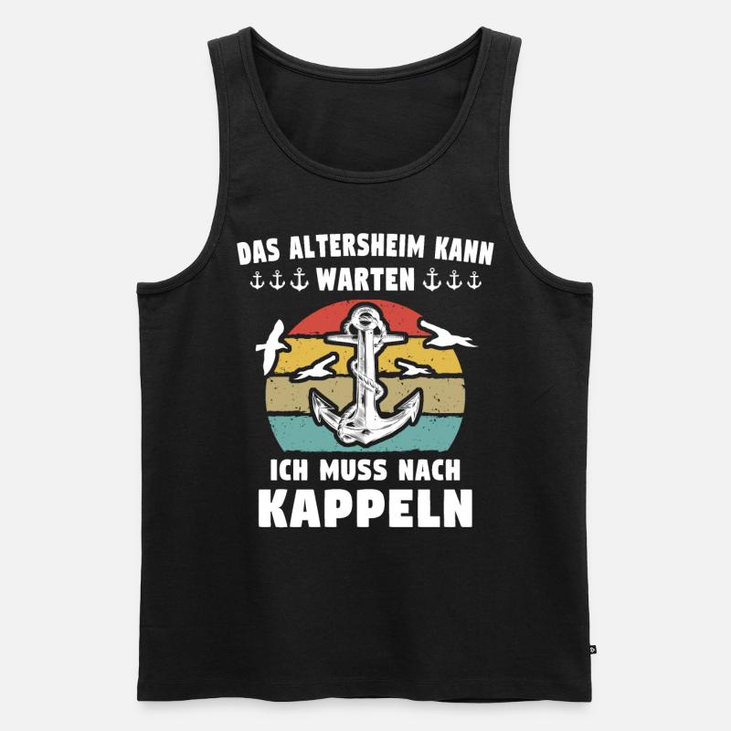 Kappeln Sprüche - Männer Premium Bio Tank Top - Schwarz