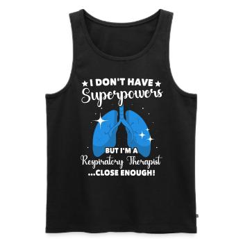 Respiratory Therapist Lung Breathing - Men's Premium Organic Tank Top - black - Front - Michal (187cm)