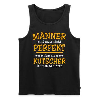 Kutscher Sprüche - Männer Premium Bio Tank Top - Schwarz - Vorne - AI Model Male 178 light (178cm)