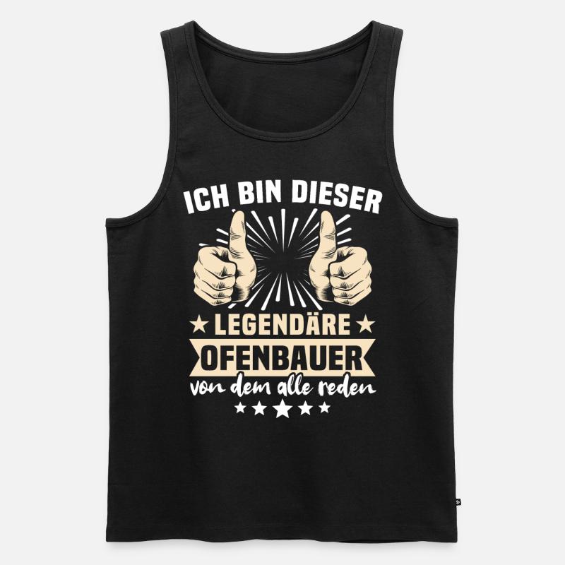 Ofenbauer Sprüche - Männer Premium Bio Tank Top - Schwarz