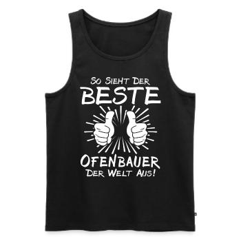 Bester Ofenbauer - Männer Premium Bio Tank Top - Schwarz - Vorne - AI Model Male 178 light (178cm)