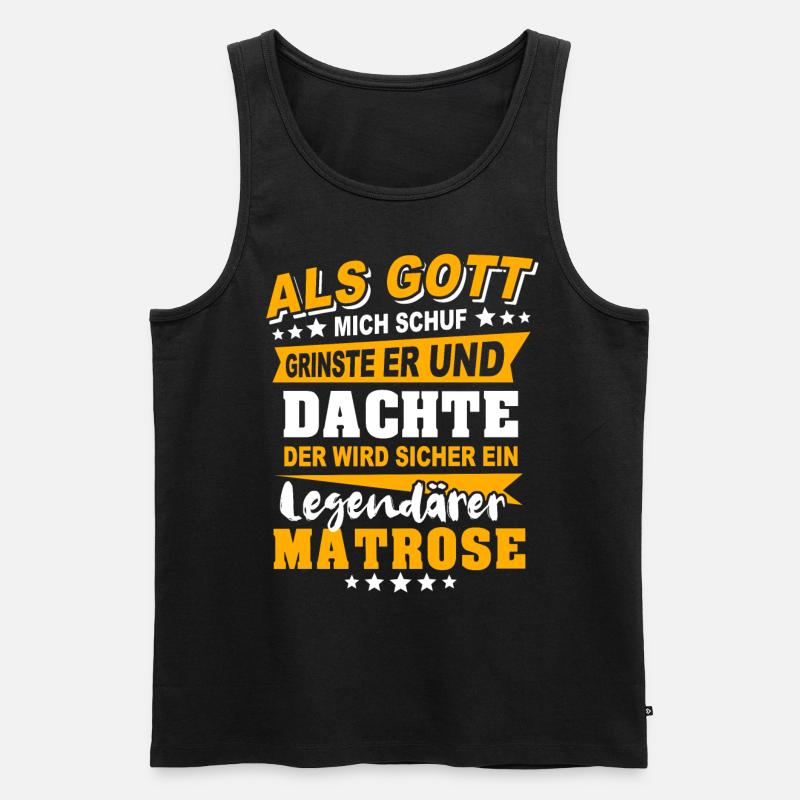 Matrose Sprüche - Männer Premium Bio Tank Top - Schwarz