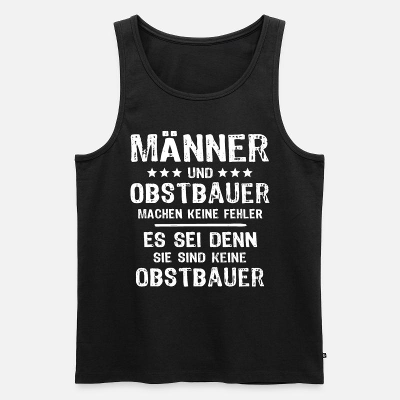 Obstbauer - Männer Premium Bio Tank Top - Schwarz