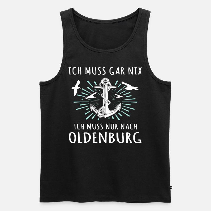 Oldenburg Sprüche - Männer Premium Bio Tank Top - Schwarz