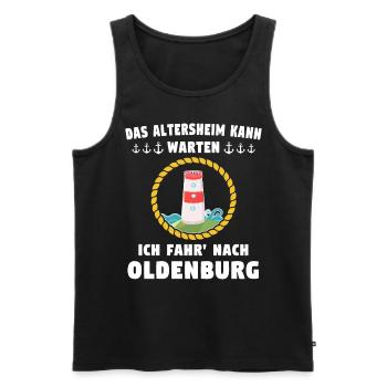 Oldenburg Sprüche - Männer Premium Bio Tank Top - Schwarz - Vorne - Michal (187cm)