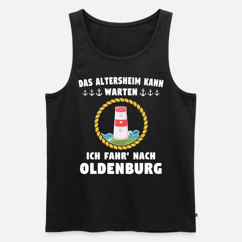 Oldenburg Sprüche - Männer Premium Bio Tank Top - Schwarz