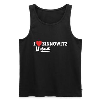 Zinnowitz Liebe Zinnowitzer - Männer Premium Bio Tank Top - Schwarz - Vorne - AI Model Male 178 light (178cm)