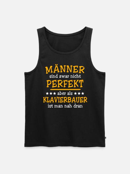 Klavierbauer Sprüche - Männer Premium Bio Tank Top - Schwarz