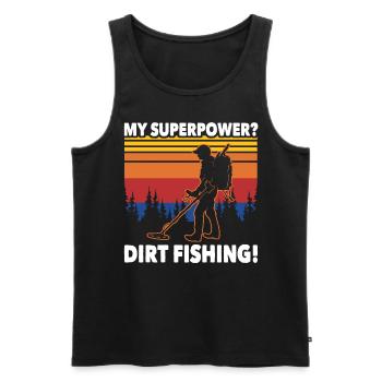 Dirt Fishing Metalldetektor Sondeln - Männer Premium Bio Tank Top - Schwarz - Vorne - Michal (187cm)